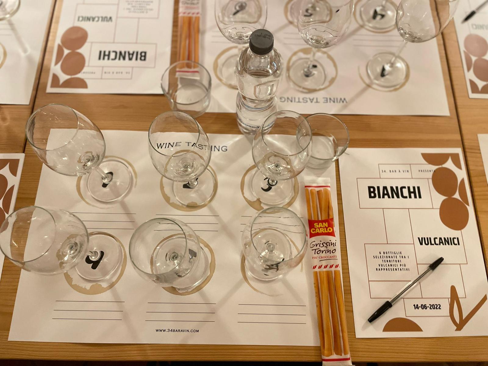 Degustazione vini bianchi vulcanici 